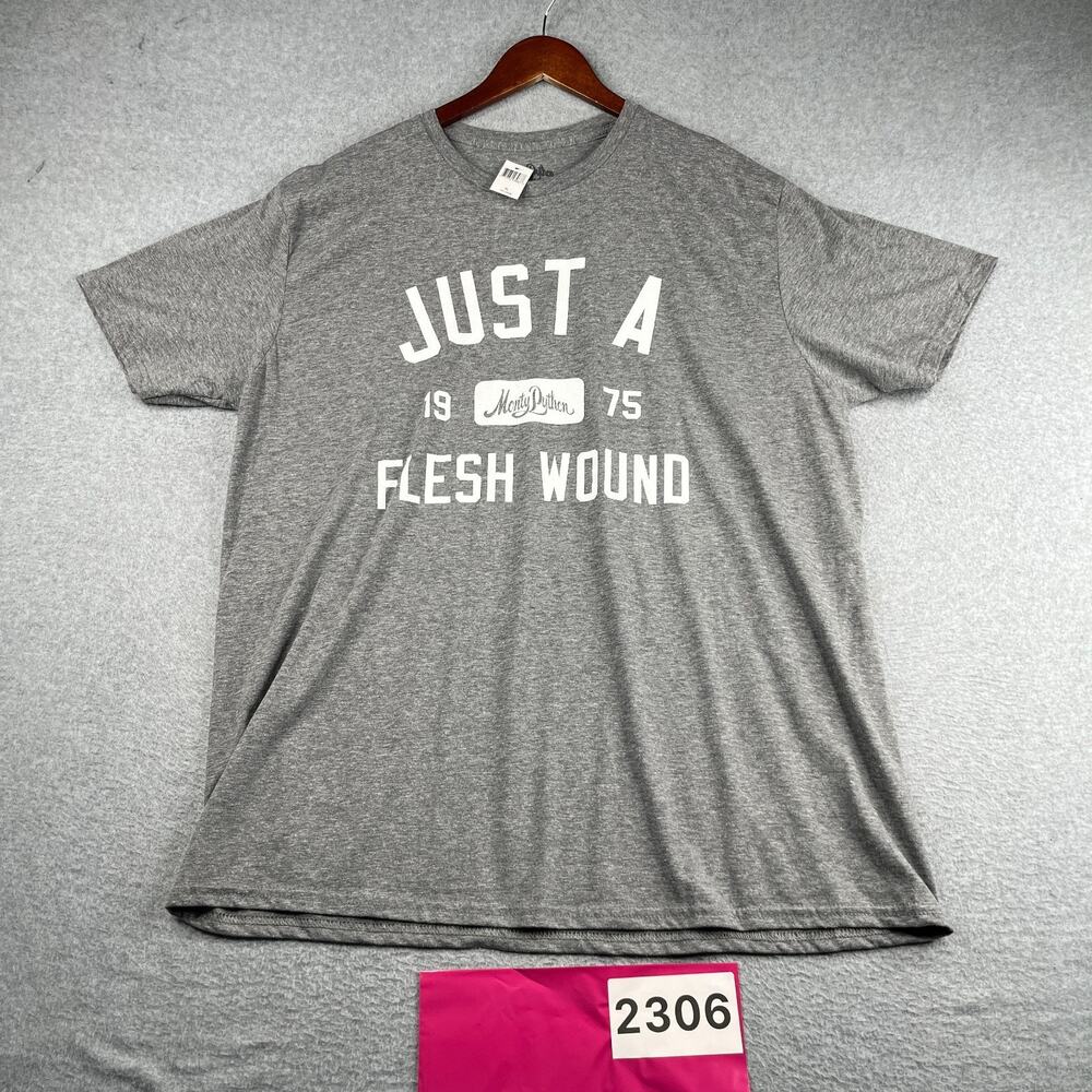 Monty Python Graphic Print T Shirt Gray Heather 2XL Graphic Print Mens